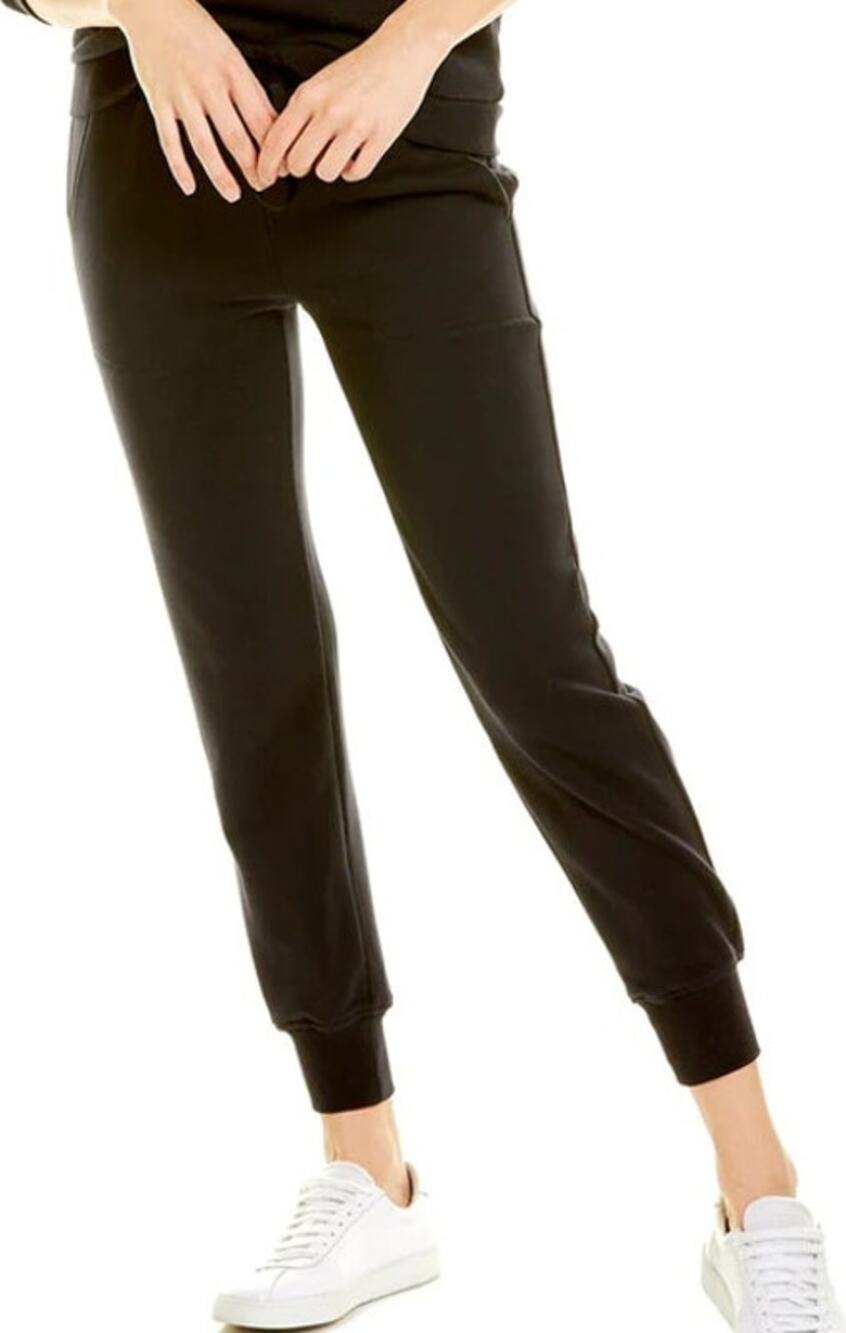 Cami NYC Lynley Jogger Pants 100% Cotton Paperbag Waist Pocket Black XS NWT